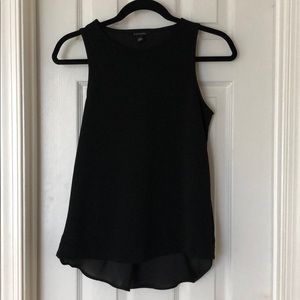 Banana Republic XS Black Ruffle-Back Tank Top